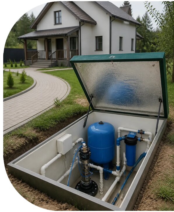 Автономное водоснабжение дома в Людинове от 152670 р. | АПаруса-Люд